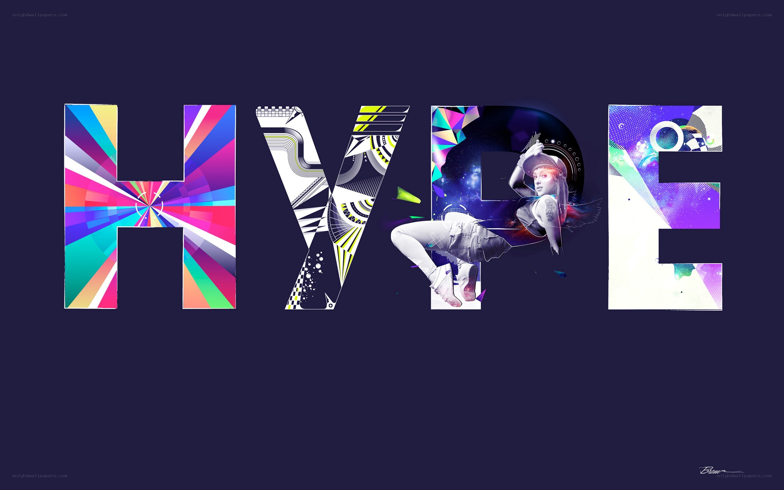 Hype word art design