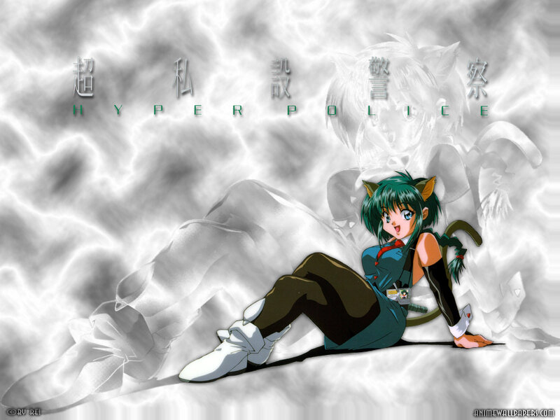 Hyper Police anime character art