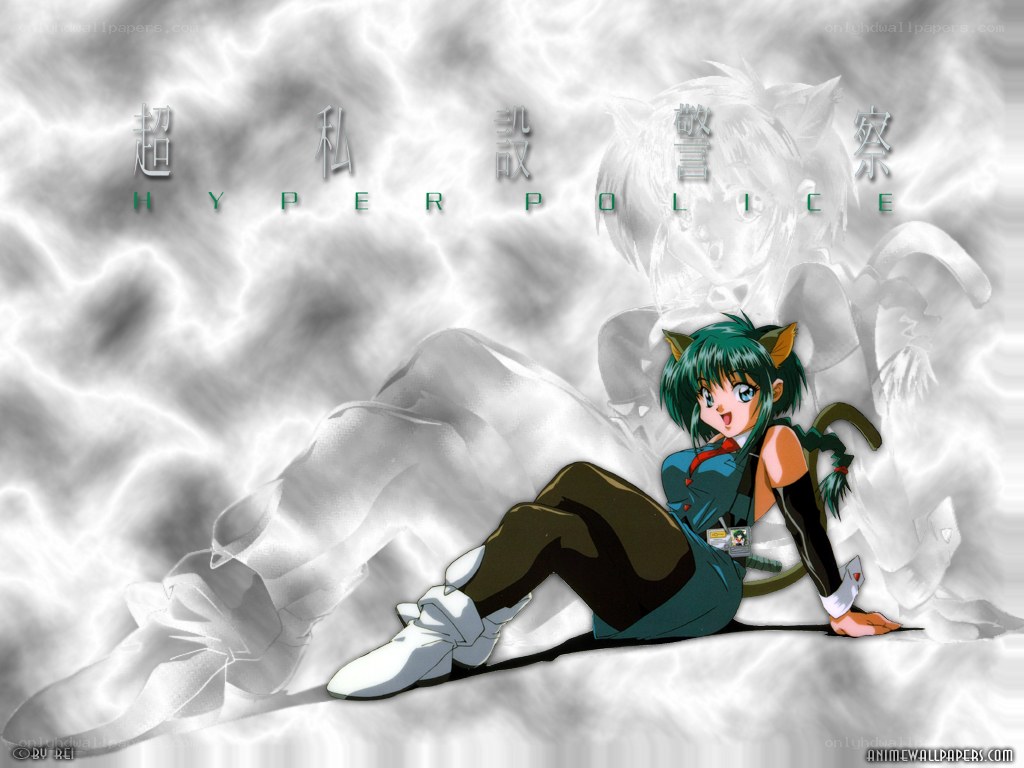 Hyper Police anime character art