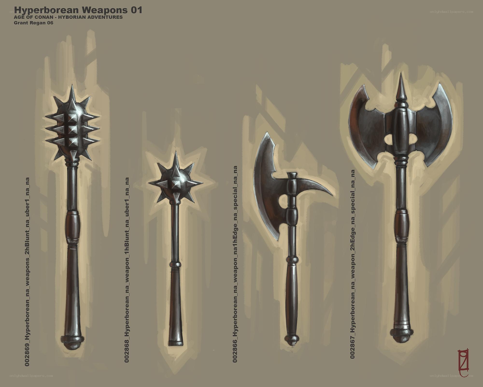 Hyperborean Weapons Concept Art
