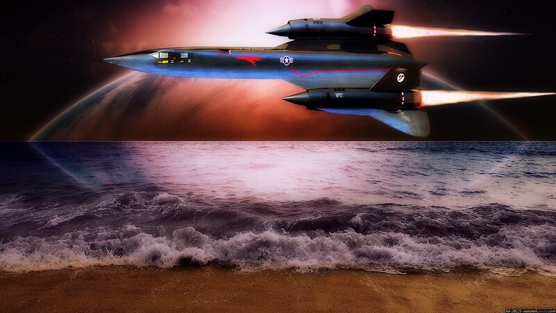 Hypersonic Aircraft — Blue, Dramatic