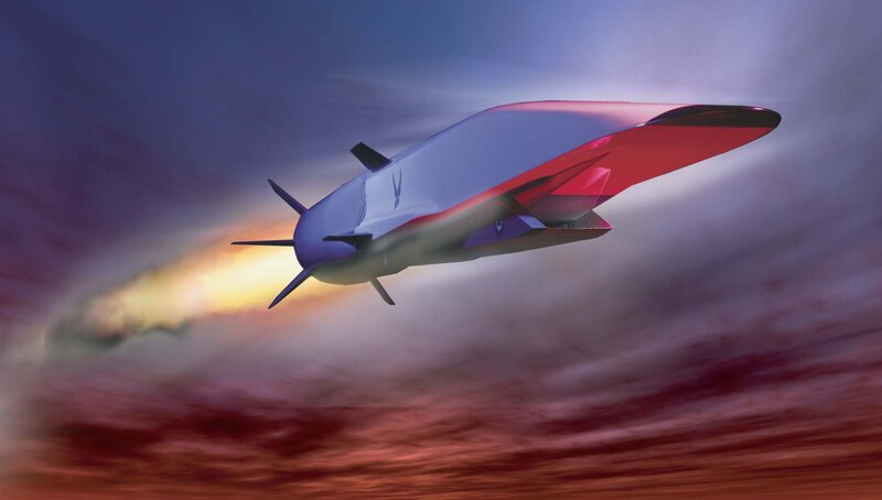 hypersonic missile in flight