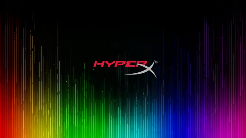 HyperX Logo on Colorful Background