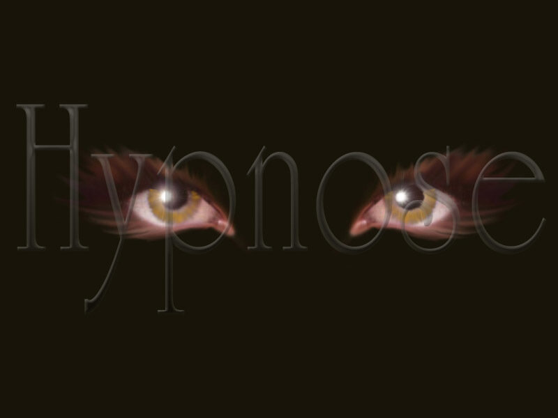 hypnotic eyes with text