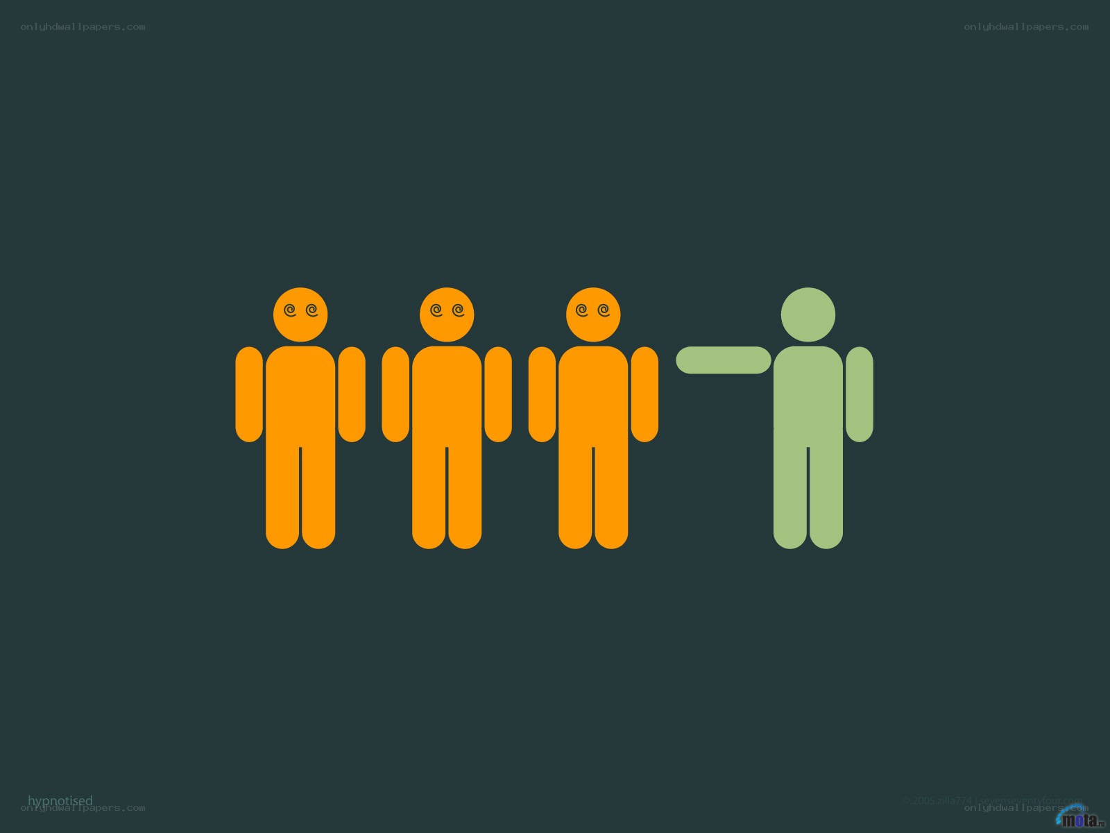 hypnotized figures illustration
