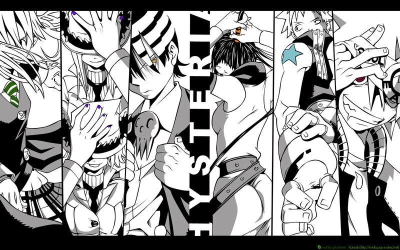 Hysteria anime character collage