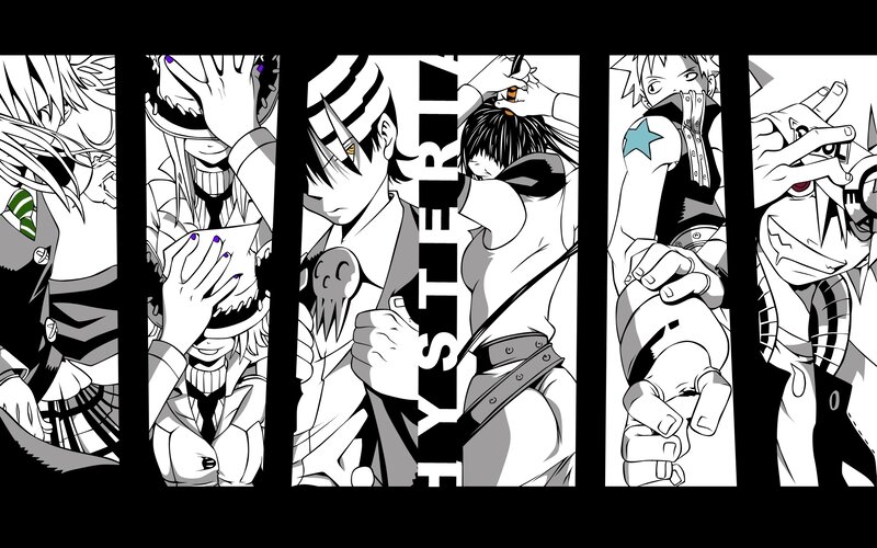 Hysteria manga panel collage