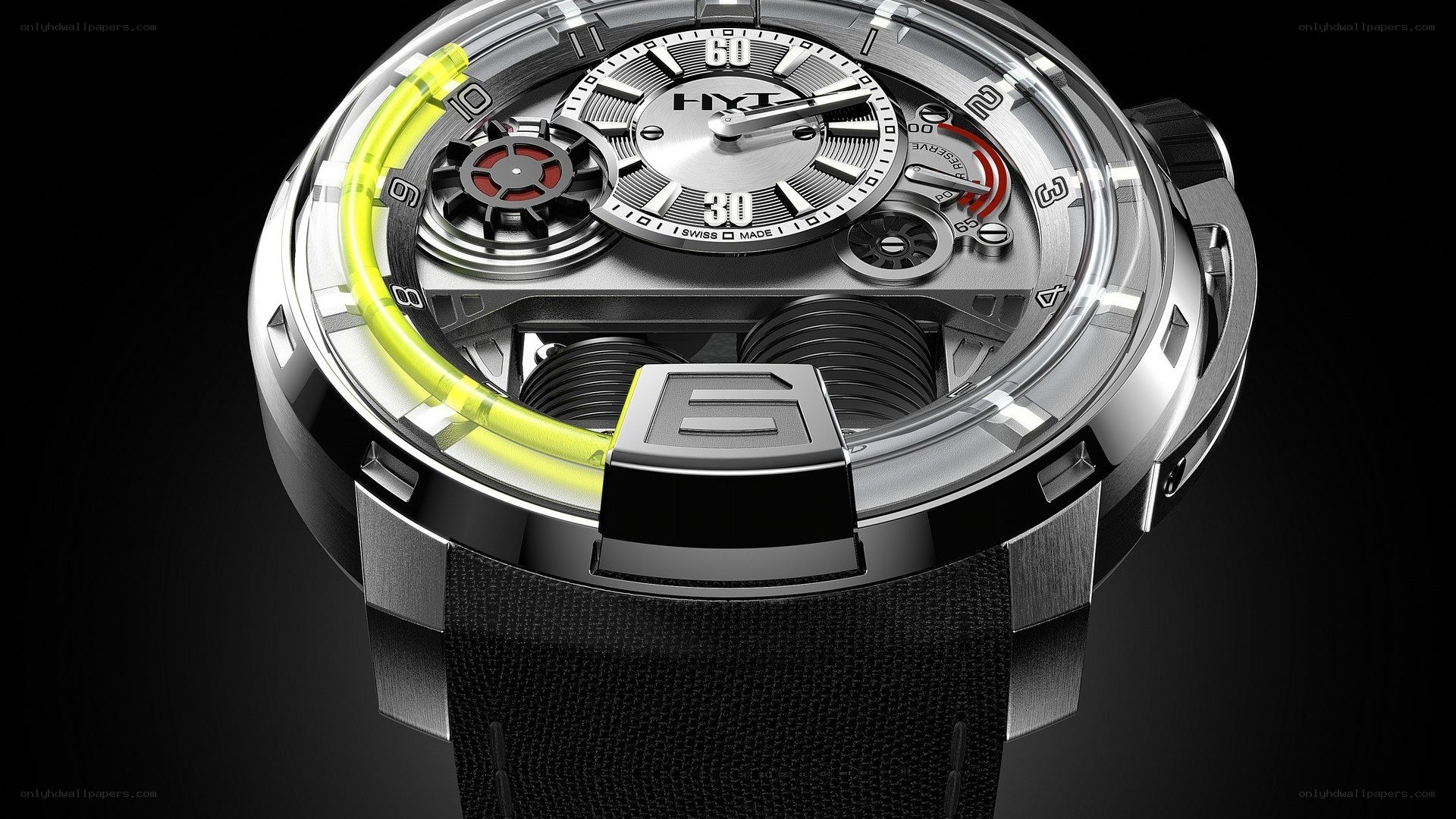 Hyt watch with neon accent
