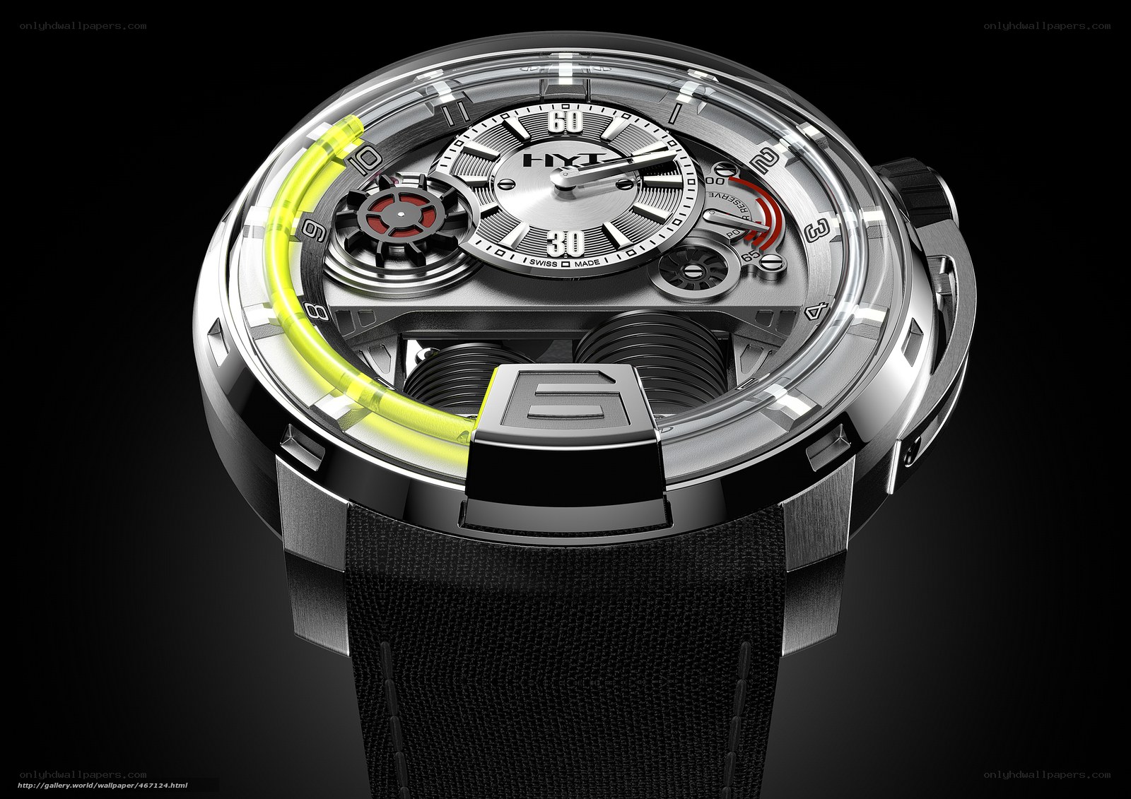 Hyt watch with neon accent