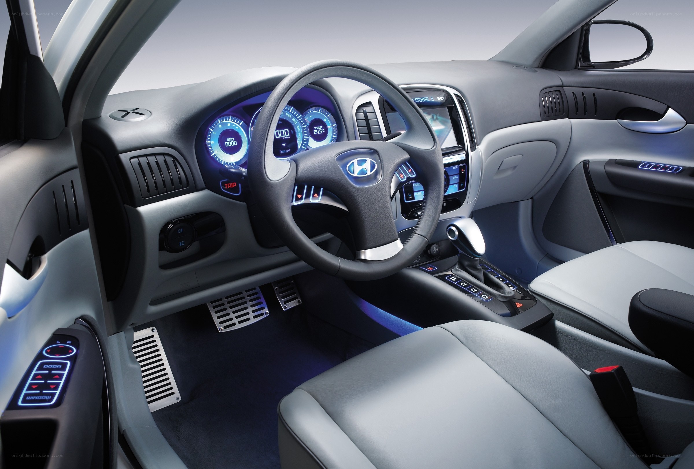Hyundai car interior dashboard