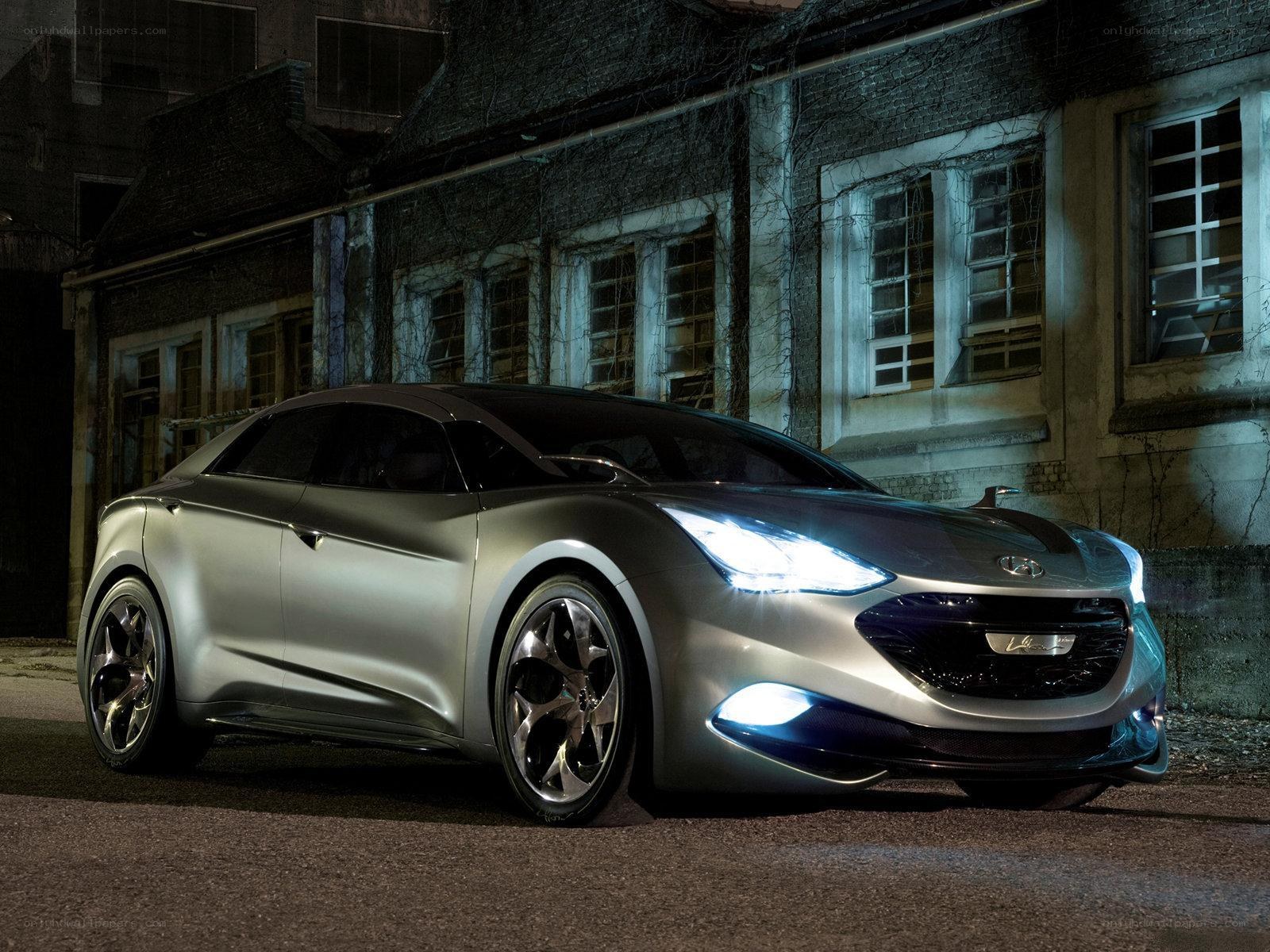Hyundai concept car at night