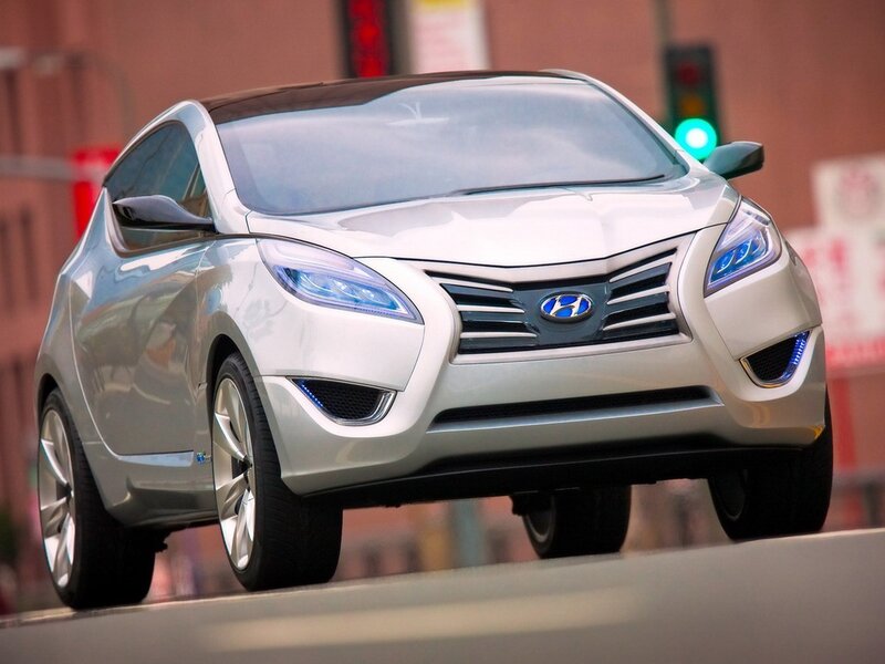Hyundai concept car in city