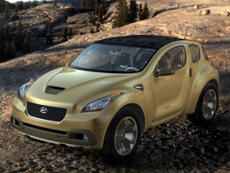 Hyundai concept car in desert