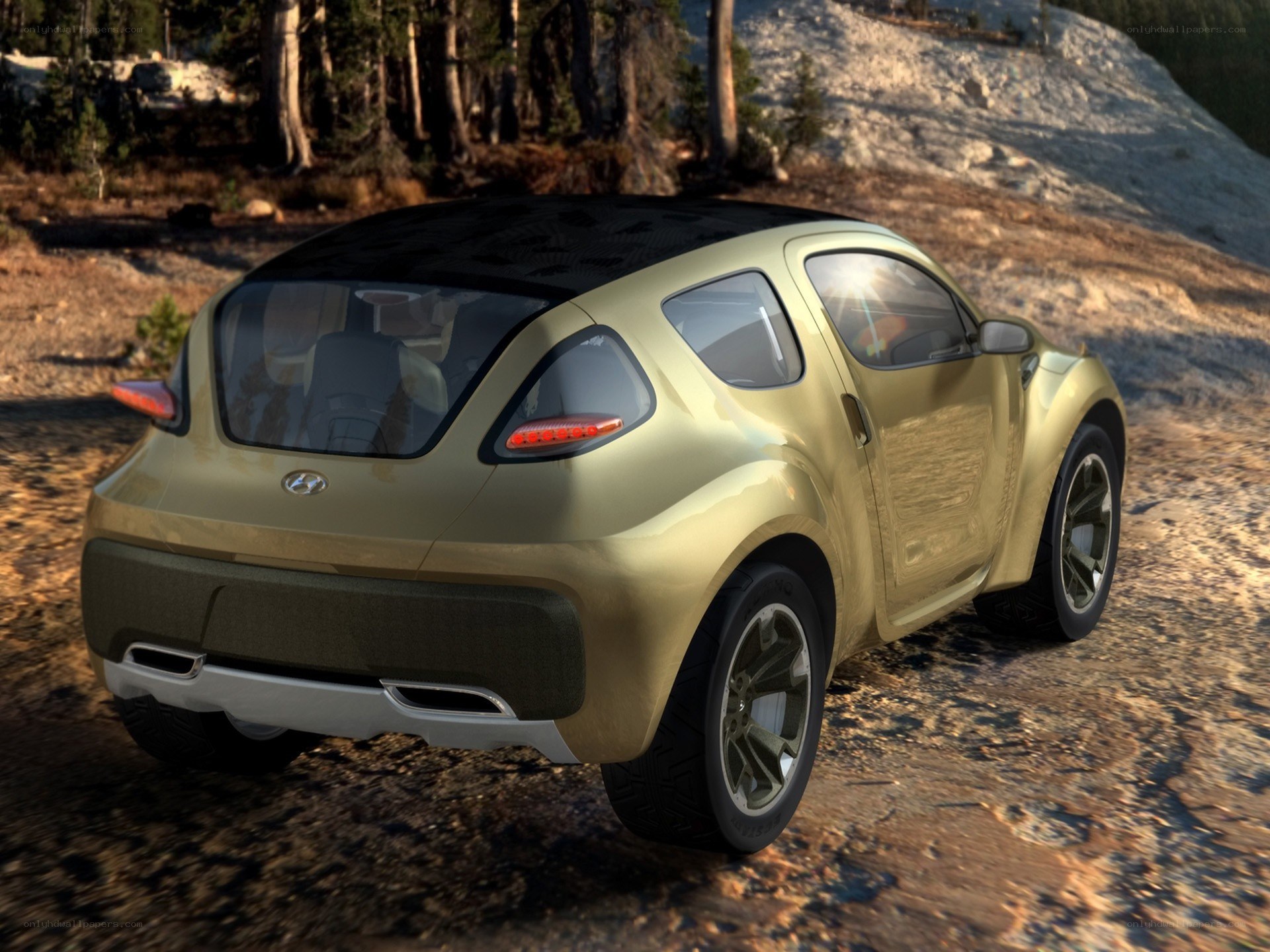 Hyundai concept car in forest