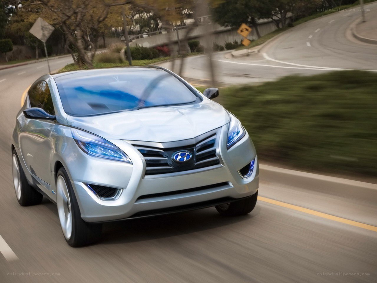 Hyundai concept car in motion
