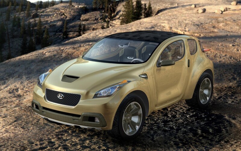 Hyundai concept car on rugged terrain