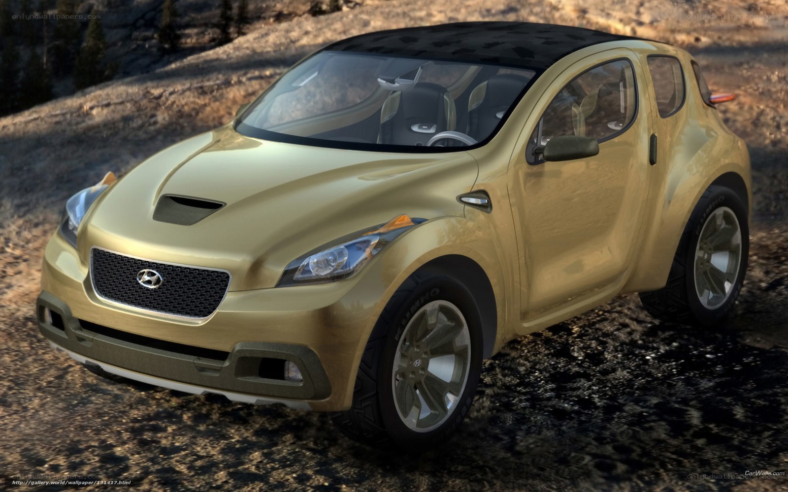 Hyundai concept car on rugged terrain