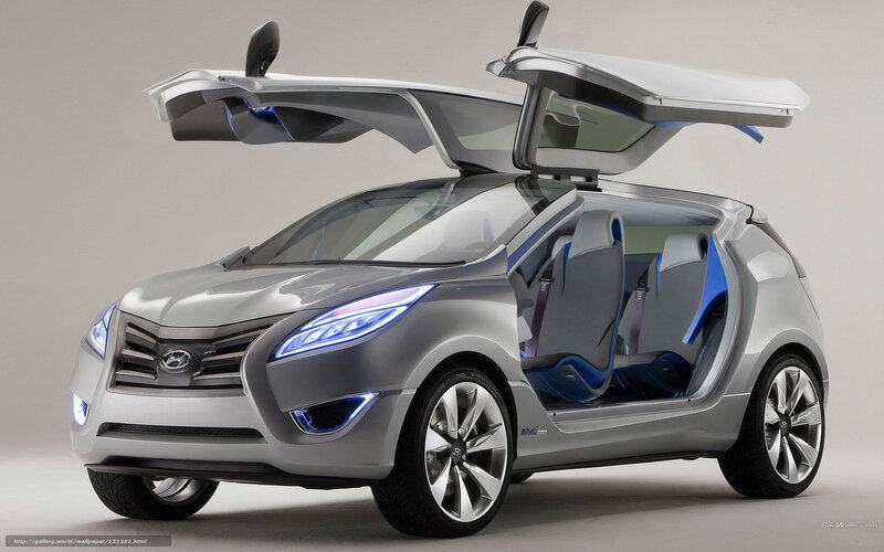 Hyundai concept car with gullwing doors