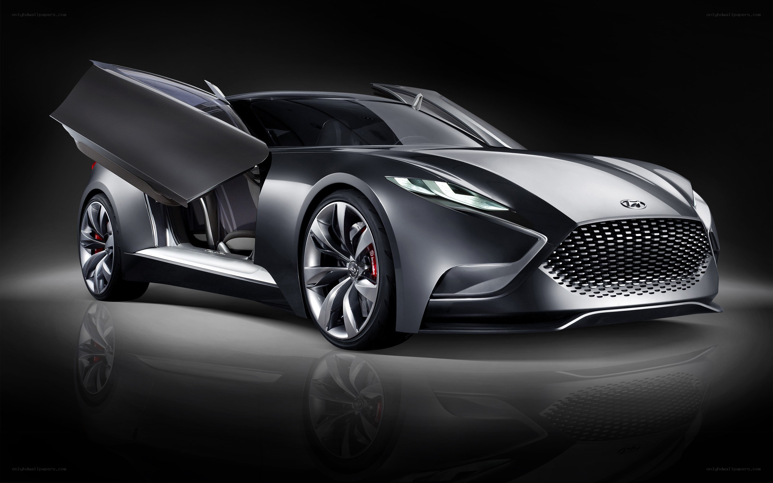 Hyundai concept car with open door