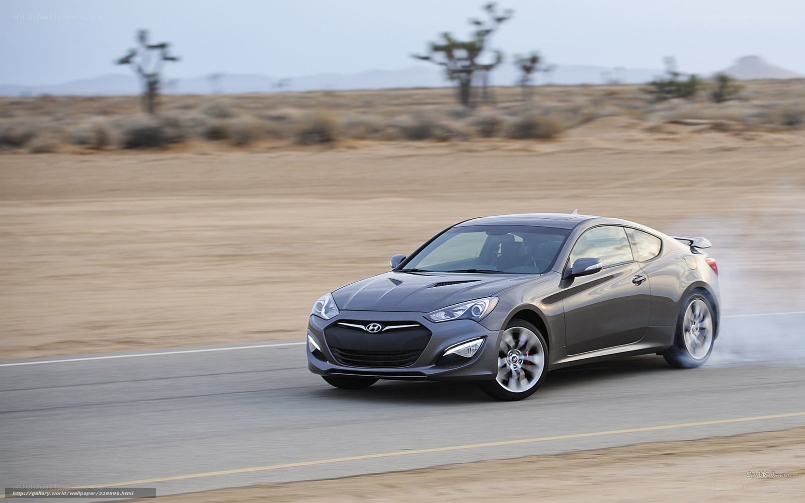 Hyundai Genesis Coupe in desert