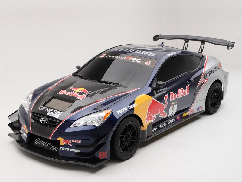 Hyundai Genesis Race Car — Blue, Dynamic