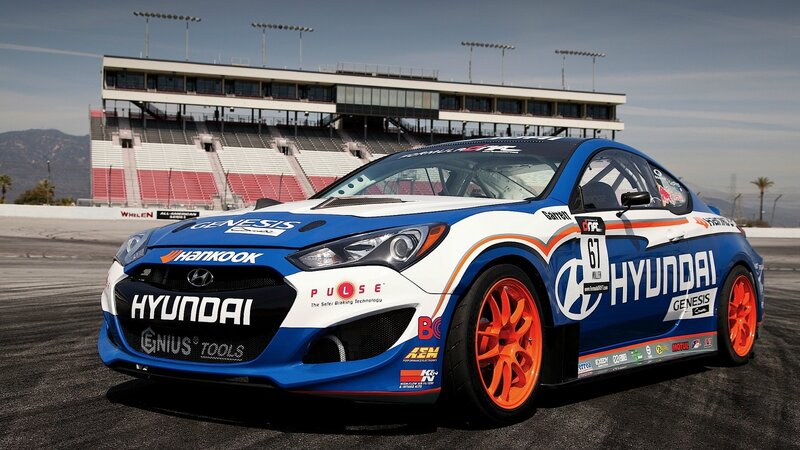 Hyundai Genesis race car on track