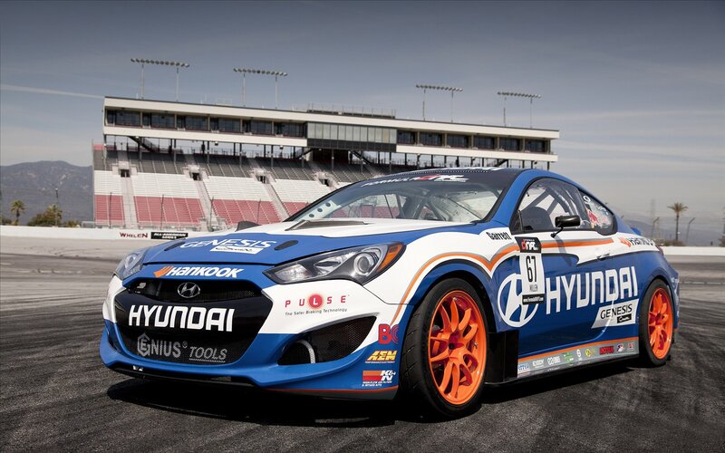 Hyundai Genesis race car on track