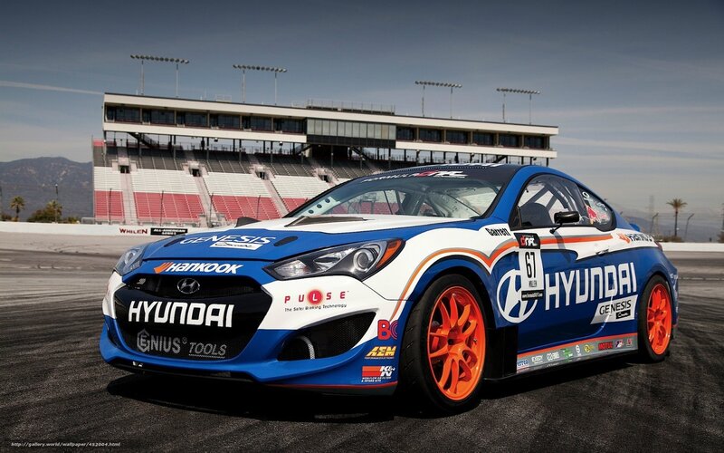 Hyundai Genesis race car on track