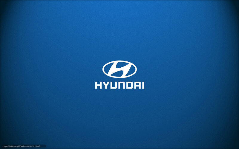 Hyundai logo on blue
