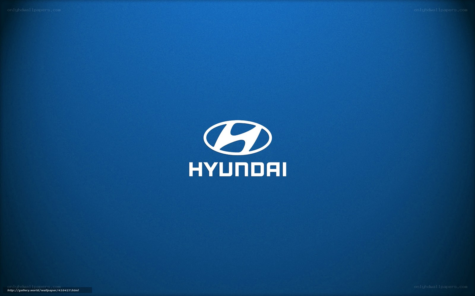 Hyundai logo on blue