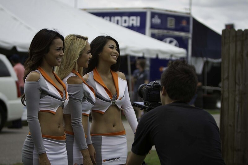 Hyundai promotional models at event
