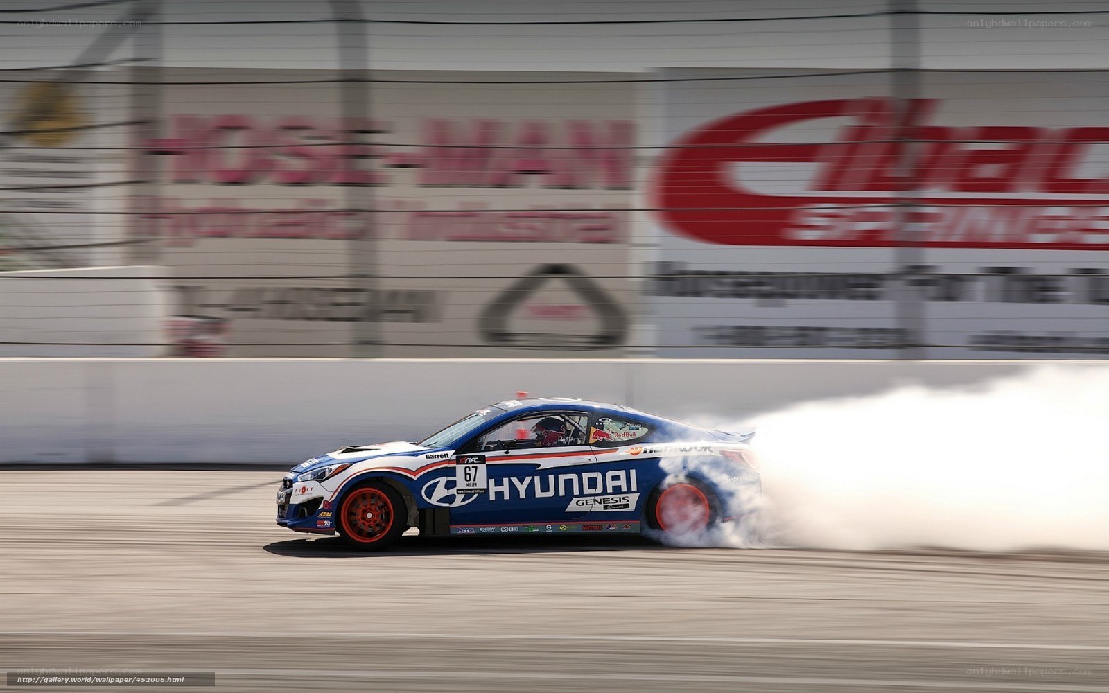 Hyundai race car drifting