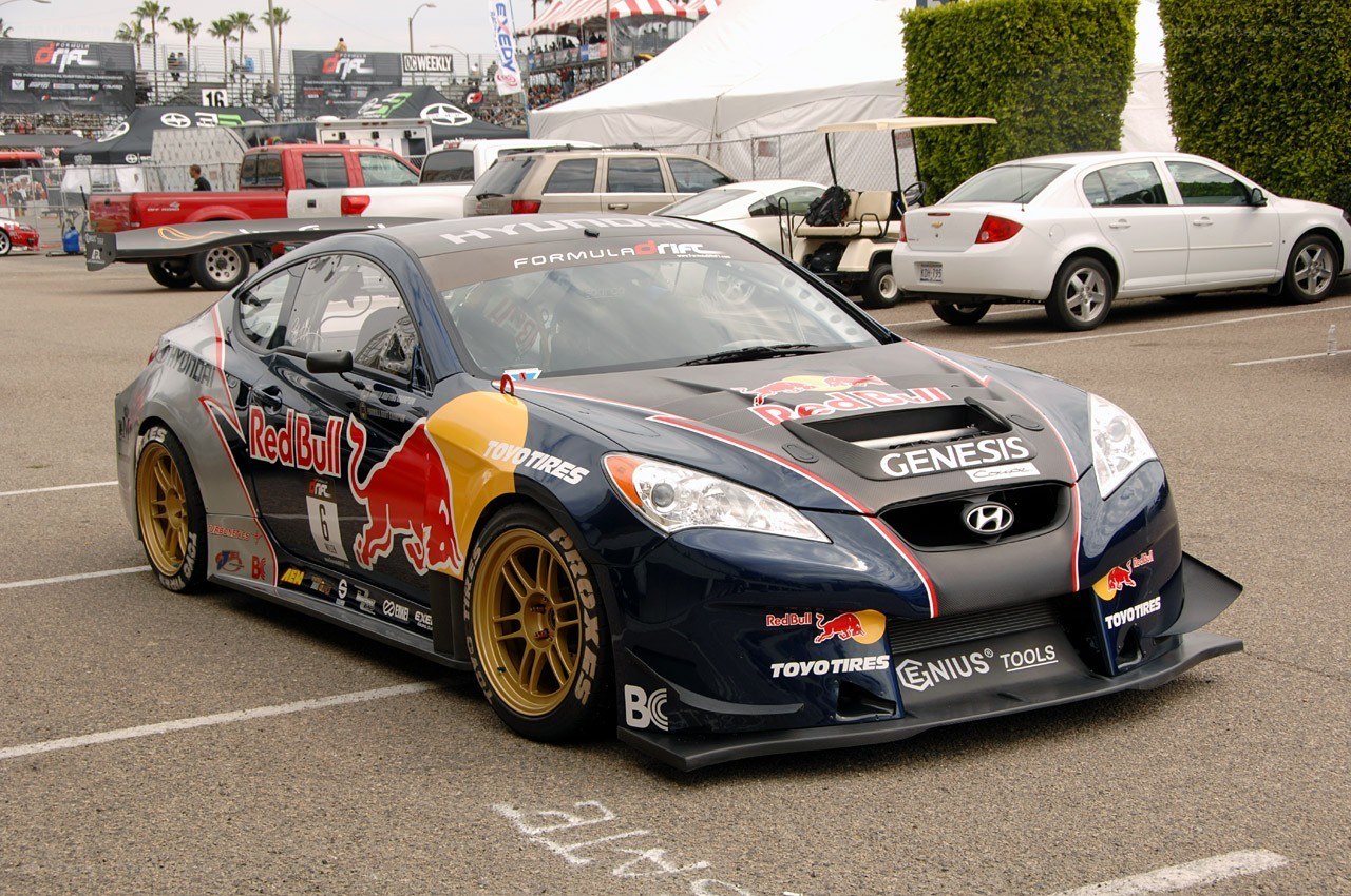 Hyundai racing car at drift event