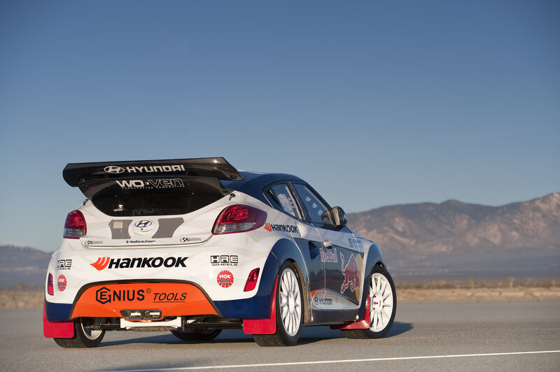 Hyundai rally car on track