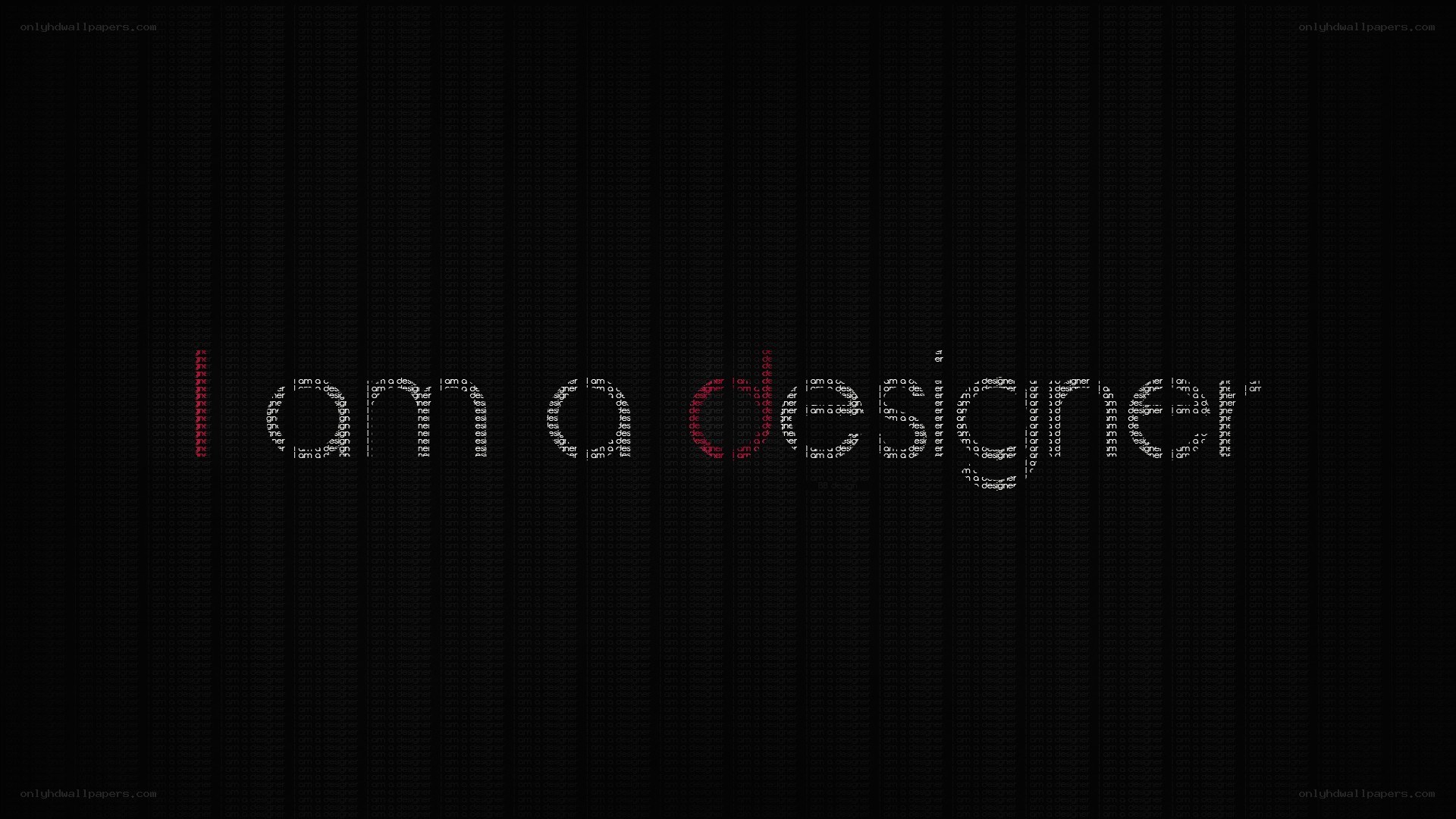 I am a designer text