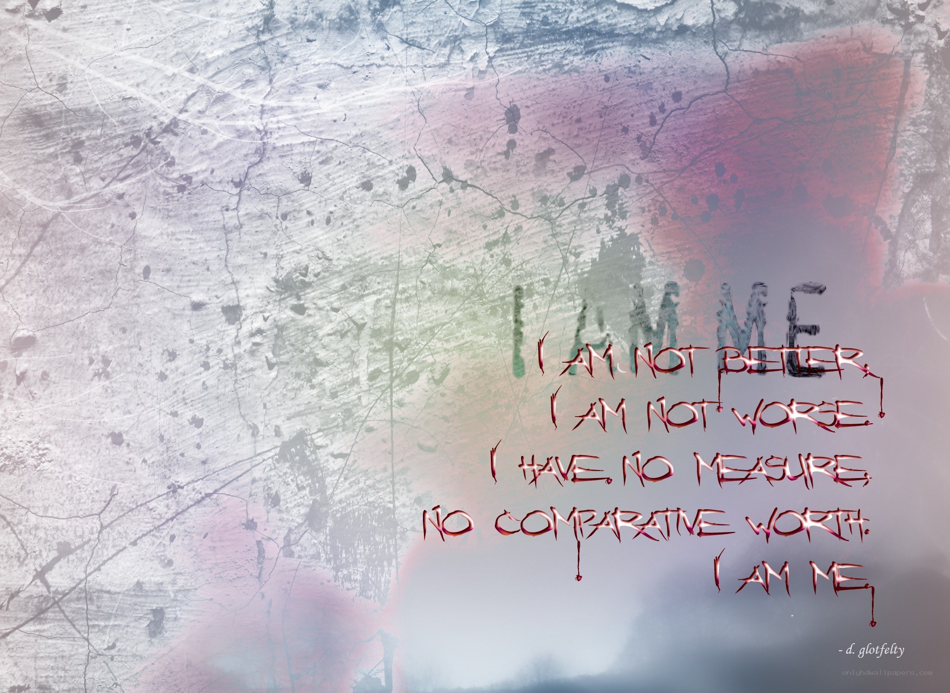 I Am Me quote art