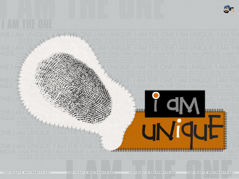 I am unique fingerprint design