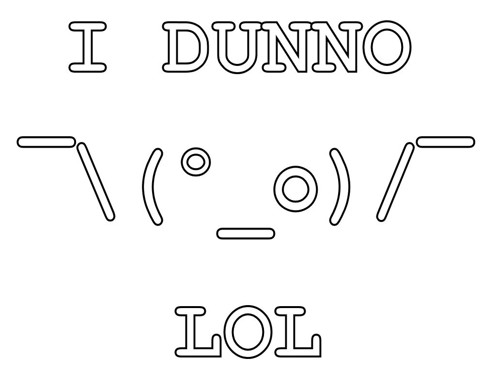 I dunno lol text art