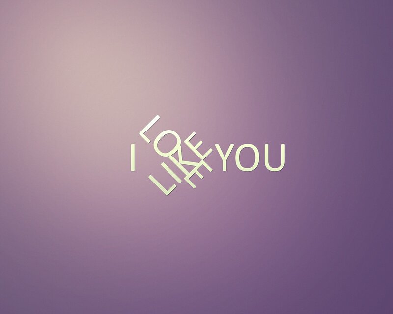 I like you text art