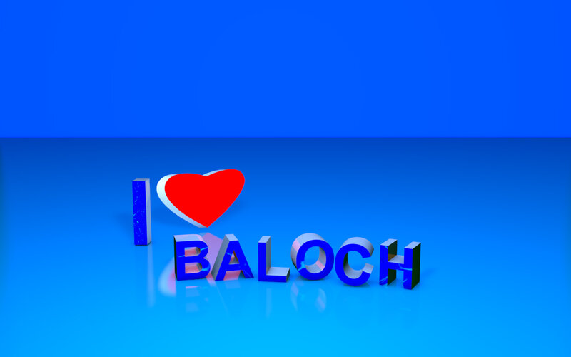 I Love Baloch Text