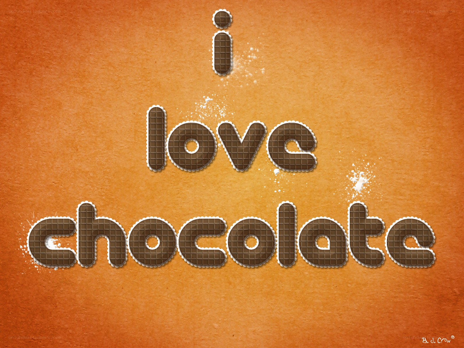 i love chocolate text
