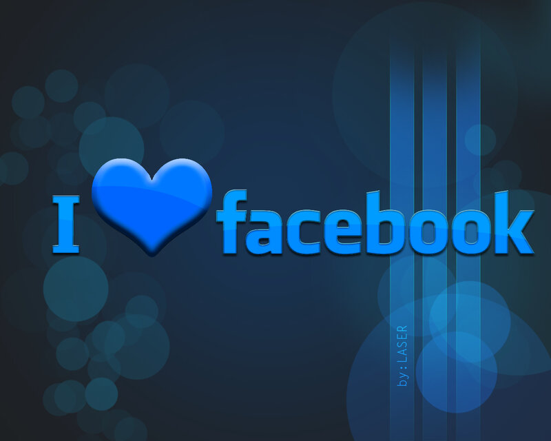 I Love Facebook Text