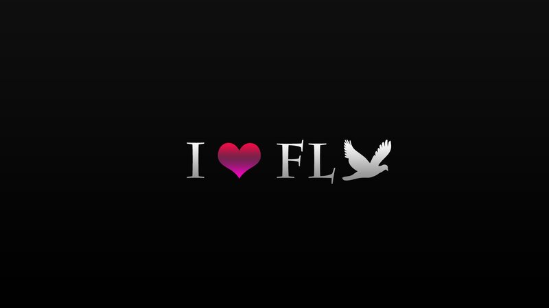 I love FL with a heart and bird