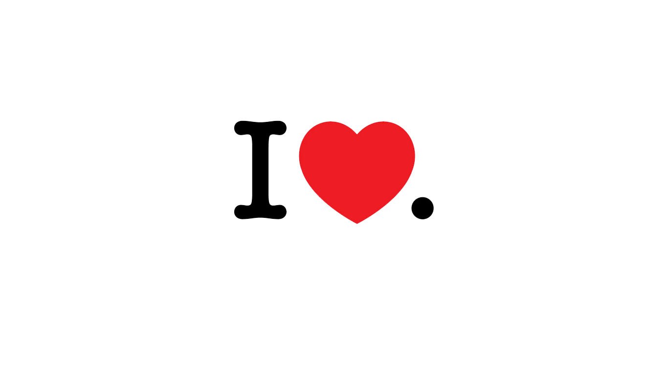 I love heart symbol