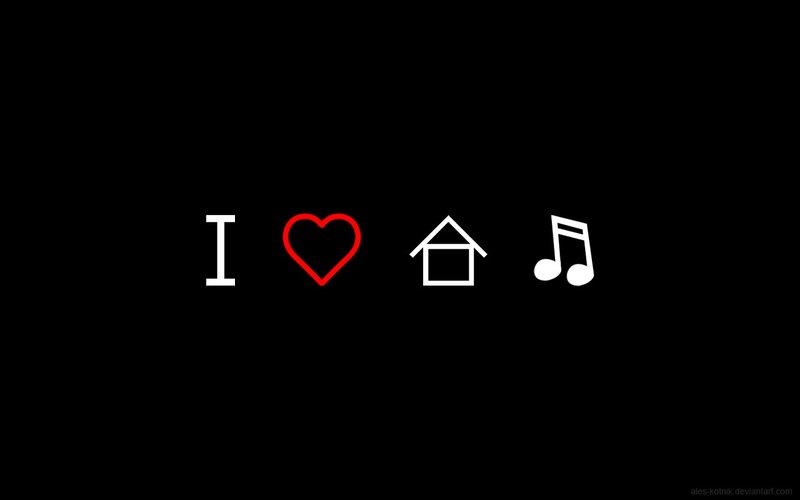I Love Home Music — Black, Simple