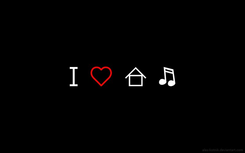 I Love House Music — Black