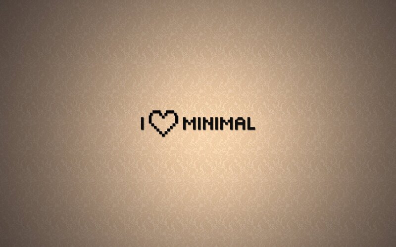 I love minimal design