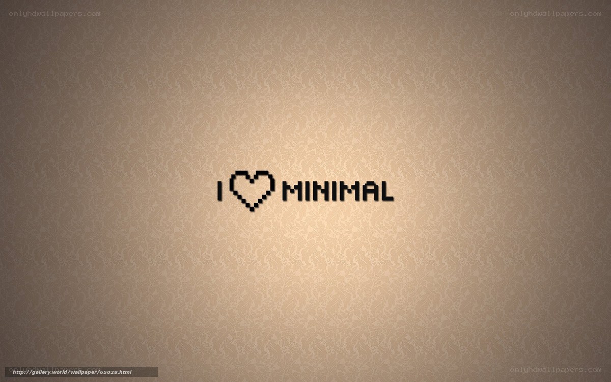I love minimal design