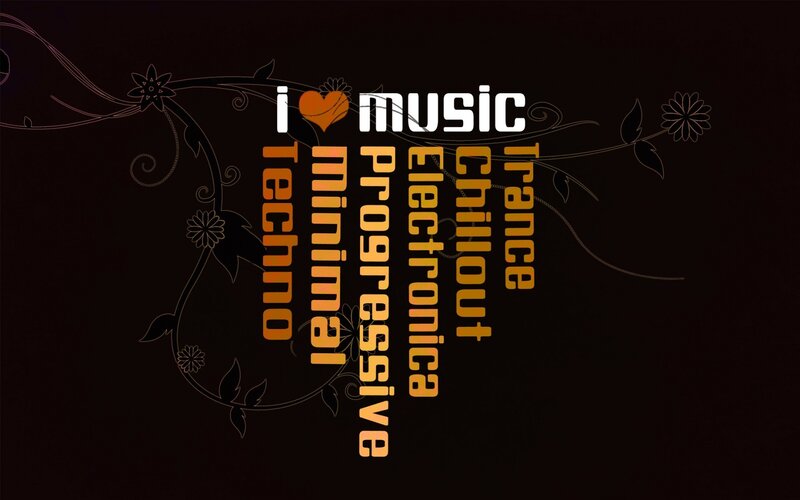 i love music text graphic