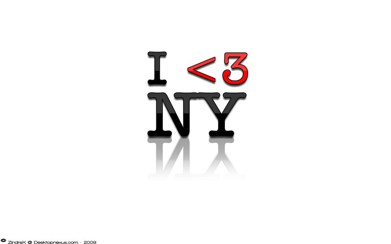 I love New York text graphic